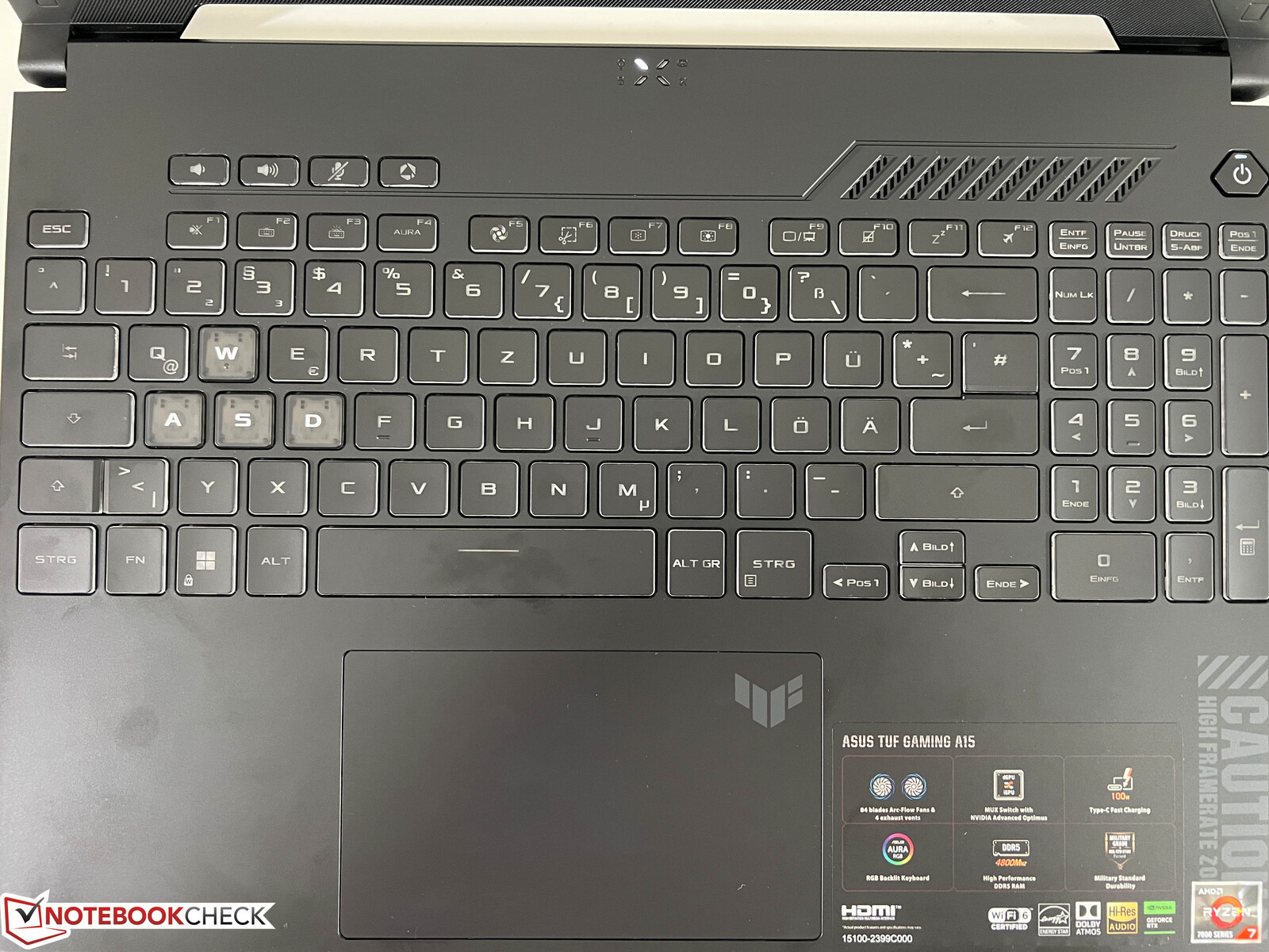 Touche Clavier asus f f751 touches chiclets blanches - Touche-clavier -portable.com