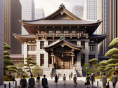 Palais de justice japonais (Source : image générée par DALL-E 3)