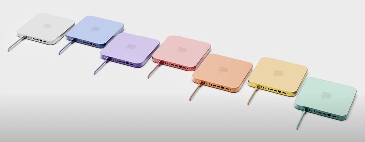 Couleurs potentielles du Mac mini Apple. (Source de l'image : ZONEofTECH)