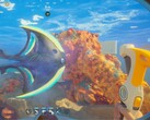 Une capture d'écran d'une version modifiée de Subnautica 2 avec des créatures tuables