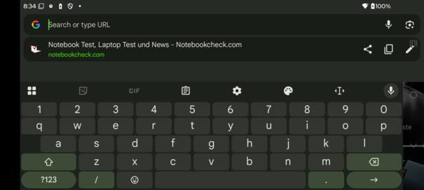 Clavier horizontal