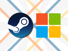 Si la fuite est avérée, les titres Steam pourraient être disponibles dans le Microsoft Store grâce à un lien backend. (Source de l&#039;image : Steam, Microsoft - édité)