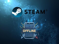 La bannière de l'indisponibilité de Steam est affichée (Source de l'image : Valve avec modifications)