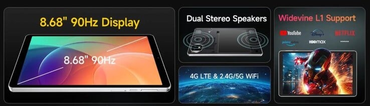La Tab A9 Pro dispose d'un écran compact de 8 pouces (Image source : Ulefone)