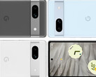 Le Pixel 7a dans ses trois couleurs présumées de lancement. (Source de l'image : @OnLeaks & MySmartPrice)