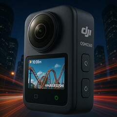 Image conceptuelle de la DJI Osmo 360 d'après des fuites d'images de la FCC. (Source de l'image : Hakasushi)