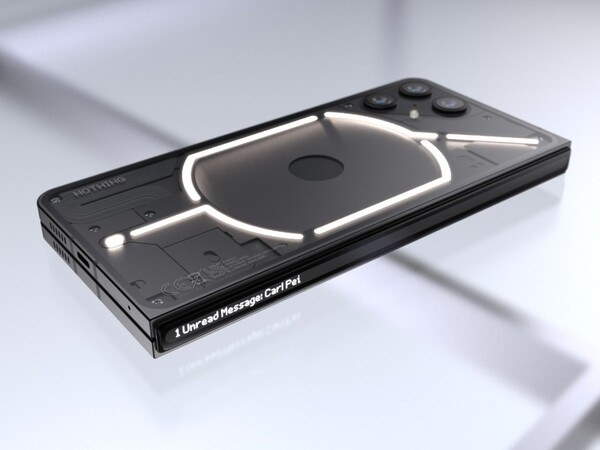 Ce concept Nothing Fold (1) comporte un écran sur sa charnière. (Source de l'image : Sarang Sheth/Yanko Design)