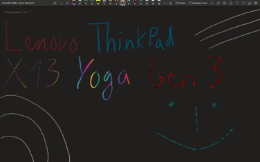 Lenovo ThinkPad X13 Yoga Gen 3 : test de la fonctionnalité du stylet