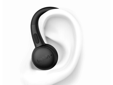 Les écouteurs SoundForm ActiveFit sont dotés d'un crochet en silicone pour un maintien sûr. (Source : Belkin)