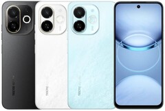 Le Tecno Spark 30C 5G est disponible dans les coloris Aurora Cloud, Azure Sky et Midnight Shadow (Image source : Tecno)