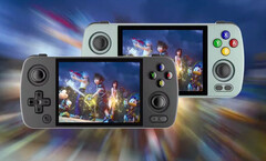 Le RG405M d'Anbernic est disponible en trois couleurs. (Source de l'image : Anbernic)