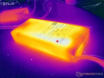 L'adaptateur CA atteint plus de 57°C en cas d'utilisation intensive