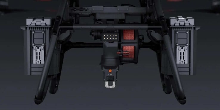 Un treuil et deux batteries peuvent être utilisés. (Source de l'image : DJI)