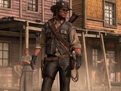 John Marston dans une scène de ville de Red Dead Redemption (Source : Rockstar Games)