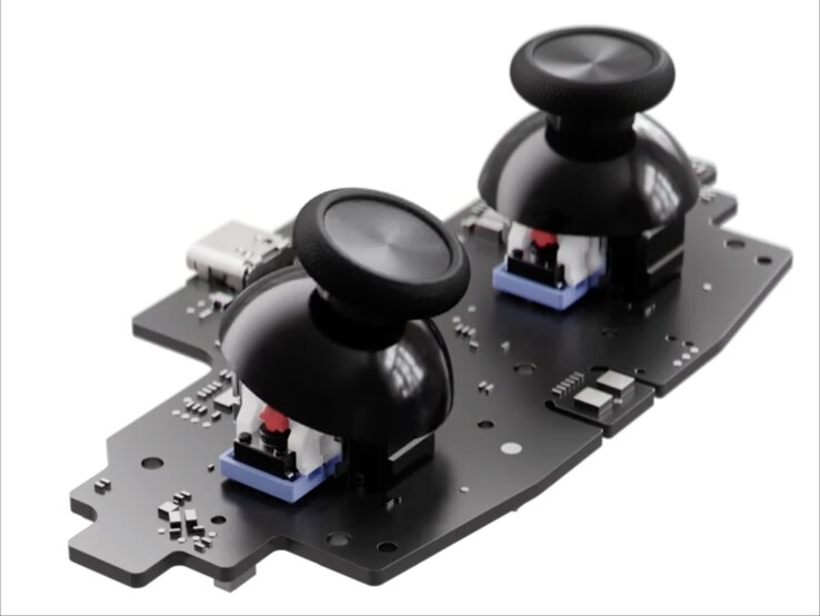 Joysticks TMR du Steam Controller sur PCB.