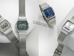 De gauche à droite, les Casio A158WEM-3, A158WEM-7, AQ-230EM-2A et AQ-230EM-7A. (Source de l&#039;image : Casioblog)