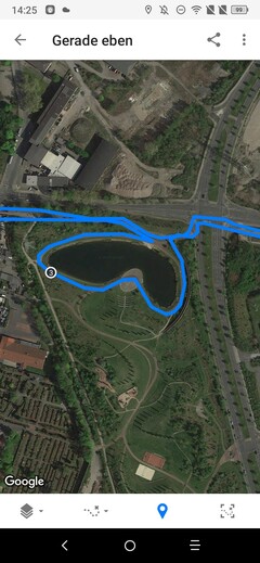 GPS Alcatel 3 : autour d'un lac.
