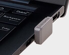 La clé USB SSPJ-UTC de I-O Data s'appuie assez bien sur le port USB-C. (Source de l'image : I-O Data)