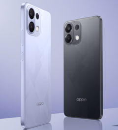 L&#039;Oppo K13 est disponible en violet glacé et en noir prismatique (Image source : Oppo)