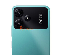 Le POCO M6 Pro 5G dans sa version turquoise. (Source : Pricebaba)