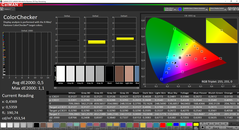 CalMAN ColorChecker calibré (espace couleur cible P3)