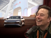 Ellon Musk s'est rendu sur les réseaux sociaux pour se moquer de Lucid, qui a adopté le matériel de recharge NACS de Tesla. (Source de l'image : PowerfulJRE sur YouTube/Tesla/Lucid - édité)