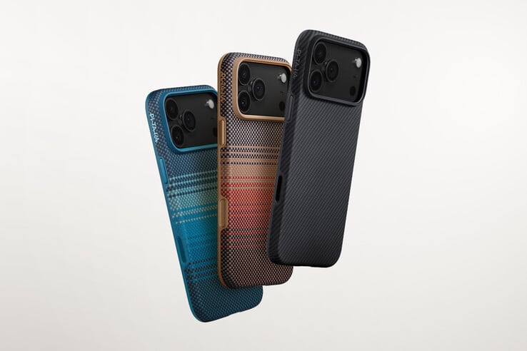 et les étuis UltraGuard en aramide pour la série iPhone 17. (Source : Pitaka)