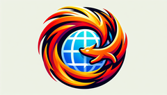 Logo artistique du navigateur Firefox (Source : image générée par DALL-E 3)