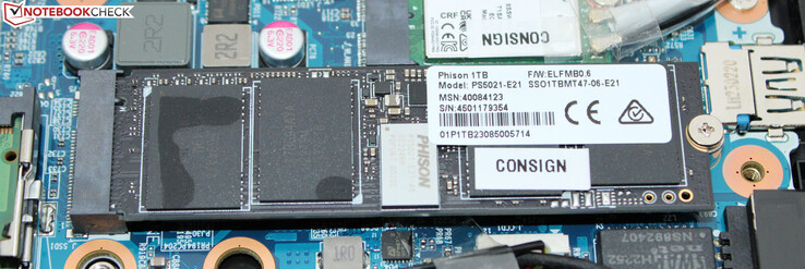 Un disque SSD PCIe 4 sert de disque système.