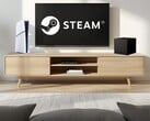 La Steam Machine de Valve à côté de la PS5 dans le salon (Source de l'image : Sony PlayStation, Valve avec modifications)