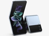 Selon les rumeurs, le Galaxy Z Flip4 arrivera en août. (Image source : 91mobiles &amp; OnLeaks)