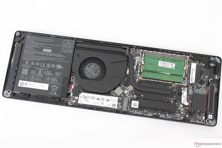Carte mère EliteBoard G1a et batterie sur la face inférieure du pont