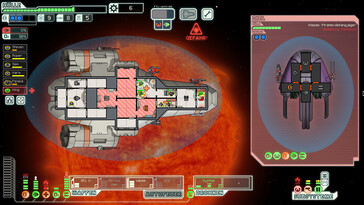 Illustration : une capture d'écran du jeu FTL : Faster Than Light.