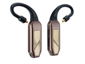 Le DAC sans fil iFi Go Pod Max se fixe directement aux écouteurs et se porte autour des oreilles. (Source : iFi)