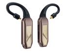 Le DAC sans fil iFi Go Pod Max se fixe directement aux écouteurs et se porte autour des oreilles. (Source : iFi)