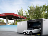 Le partenariat NIO-Sinopec combine l'échange de batteries et la recharge des VE dans les stations-service (image : NIO/YouTube)