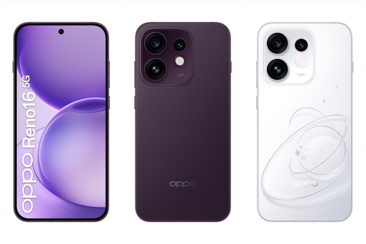 Le modèle OPPO Reno 16.