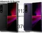 Le Sony Xperia 1 III a été lancé dans les couleurs noir givré et violet givré. (Image source : Sony/Geekbench/Reddit - édité)