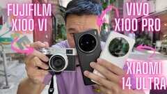 Le Youtuber Ben's Gadget Reviews montre des images comparatives d'un Fujifilm X100VI avec le Vivo X100 Pro et le Xiaomi 14 Ultra, des smartphones dotés d'un appareil photo phare.