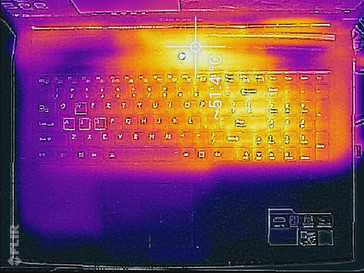 Mesures thermiques, dessus de la base.