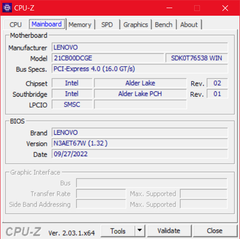 Carte mère CPU-Z