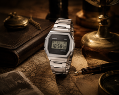 La Casio A1000SP-7 présente une conception entièrement métallique