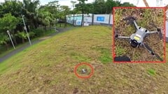 Découvert par hasard dans un parc par un vététiste : le DJI Mini 5 Pro, dont le lancement est désormais attendu dès le mois d&#039;août. (Source de l&#039;image : Mauro Tandoi, édité)