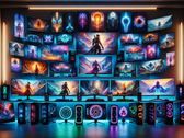Collection de moniteurs de jeux (Source : image générée par DALL-E 3)