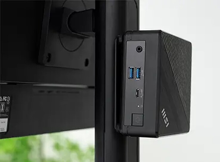Le MSI Cubi 5 1M peut être fixé à l'arrière d'un écran.