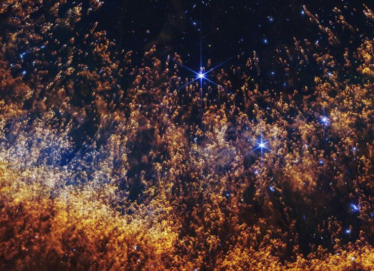 Une nouvelle image de Webb montrant une partie de la nébuleuse de l'Hélice (Source de l'image : NASA, ESA, CSA, STScI)