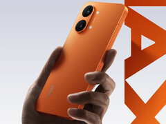 Le Turbo 5 Max sera proposé dans un coloris orange semblable à celui de l'iPhone 17 Pro. Photo : une photo promotionnelle montrant le dos du modèle Sunshine Orange. (Source de l'image : Redmi)