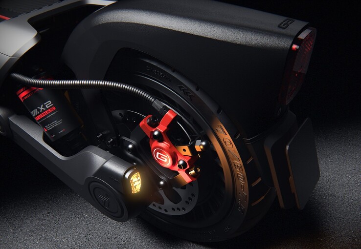 La trottinette électrique Segway Max G3 Plus est équipée de pneus auto-réparants, de freins à disque avec contrôle de traction et d'un feu stop arrière.
