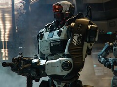 Un robot soldat d&#039;un géant mondial de la technologie appelé The Guild dans Black Ops 7 (Image source : Call of Duty blog)