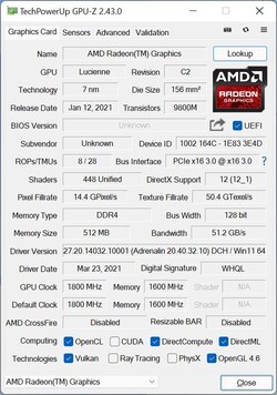 GPU-Z Vega 7